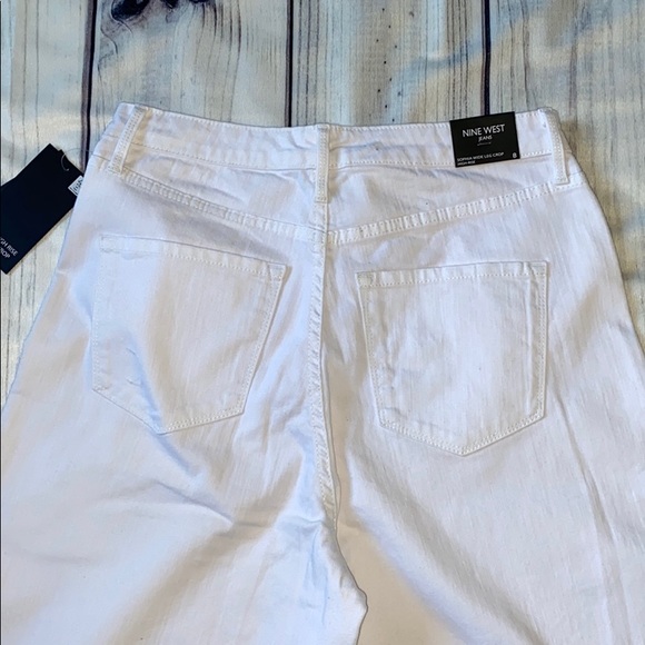 NINE WEST WOMEN'S SOPHIA CROP JEANS IN WHITE SIZE 8 - Picture 9 of 9